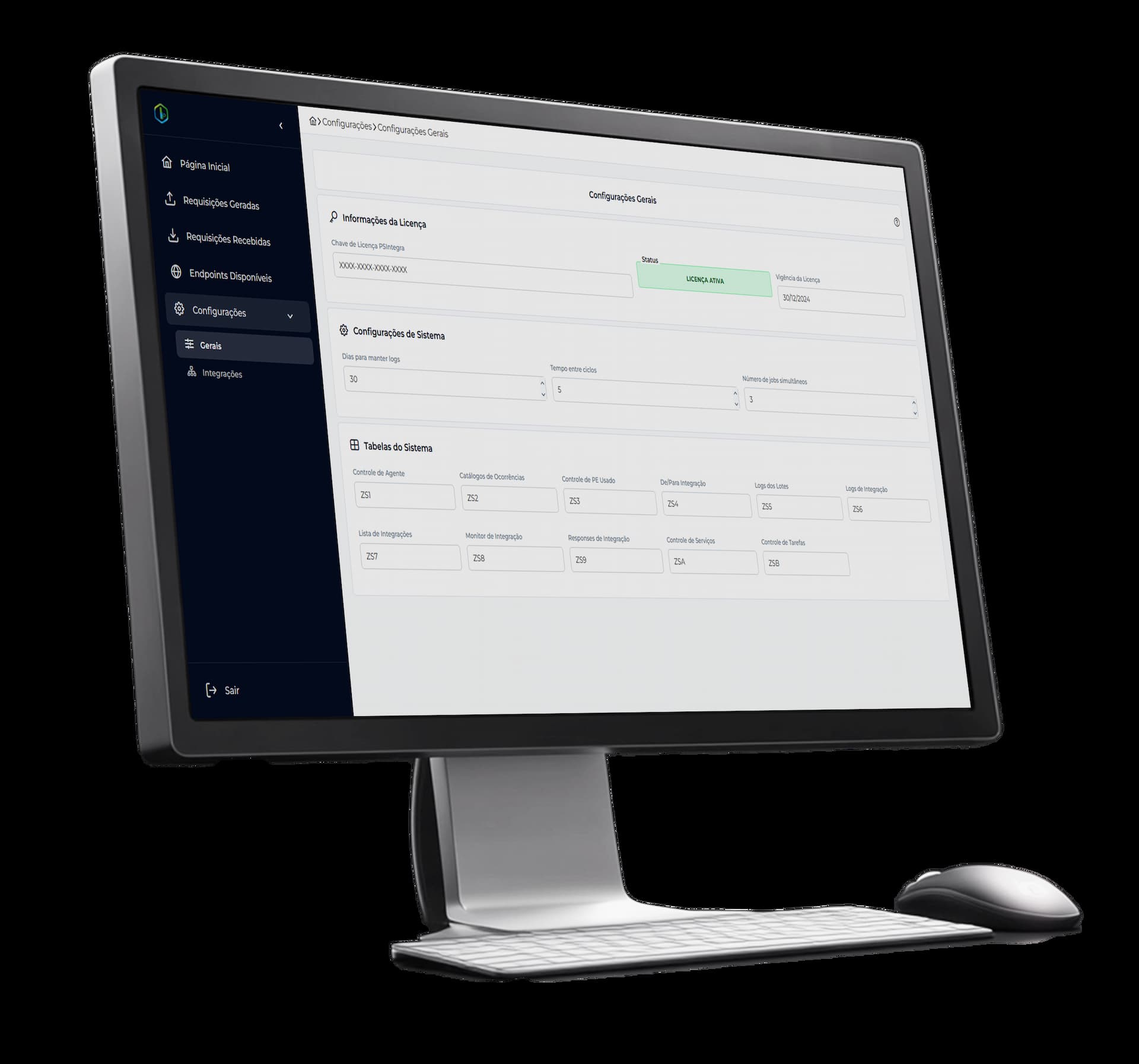 Dashboard em monitor mostrando gráficos e estatísticas
